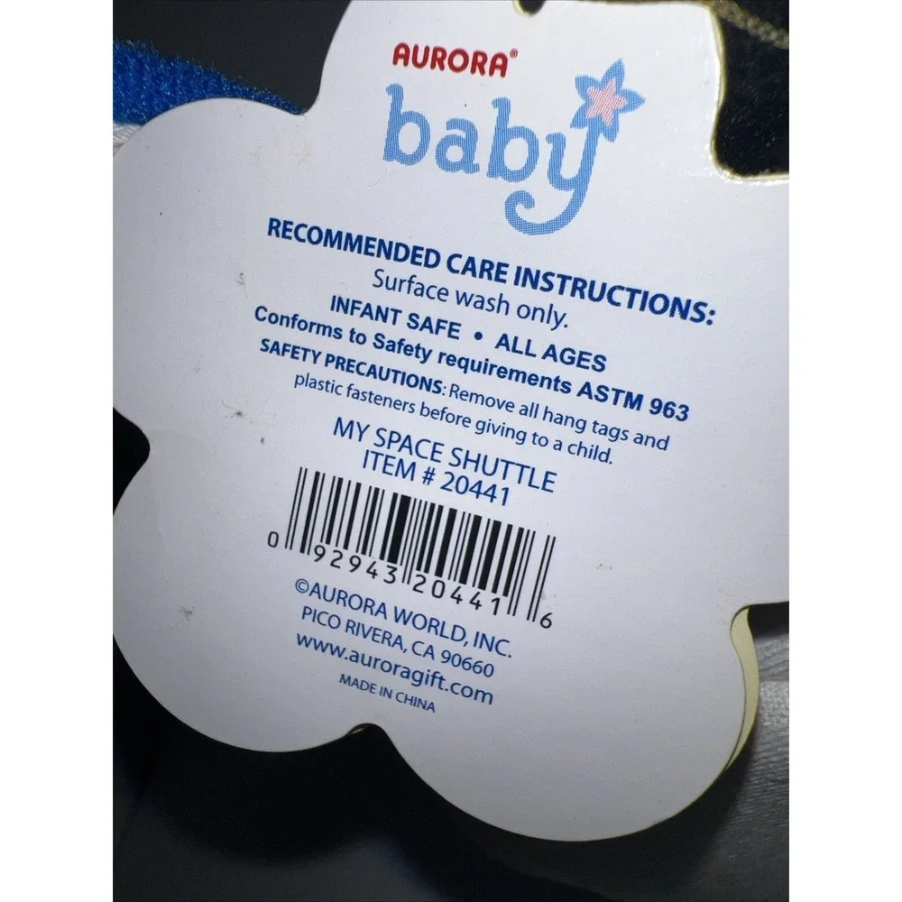 Aurora Baby Talk My Space Shuttle USA Plush Playset & Case, Finger Puppets
